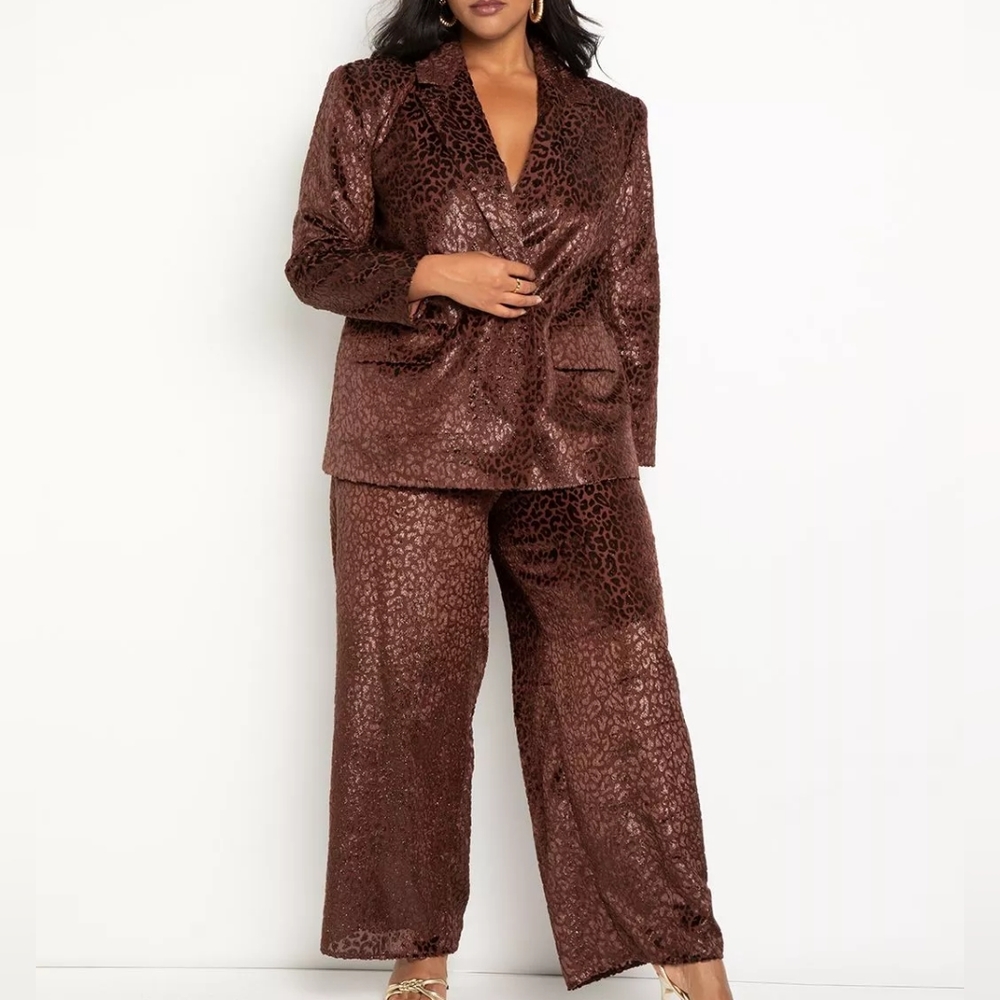 Eloquii Animal Print Burnout Set
